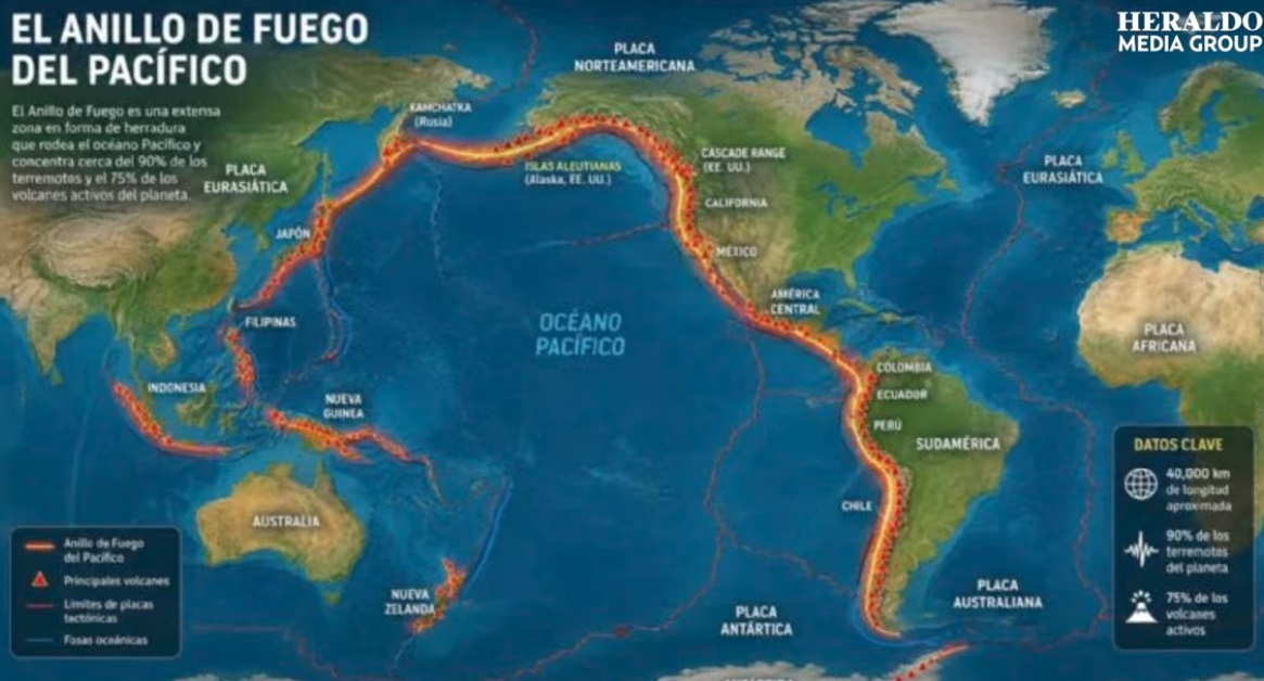 ¡Se activó el Anillo de Fuego del Pacífico! ¿Qué es y cómo podría afectar a México?